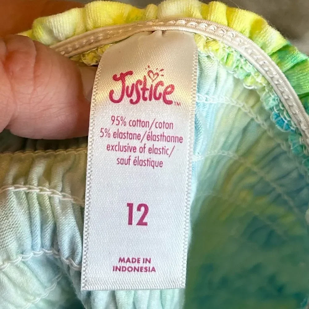 5 for $25🔥Girls Size 12 Justice Tie‎ Dye Bandeau Strapless Top